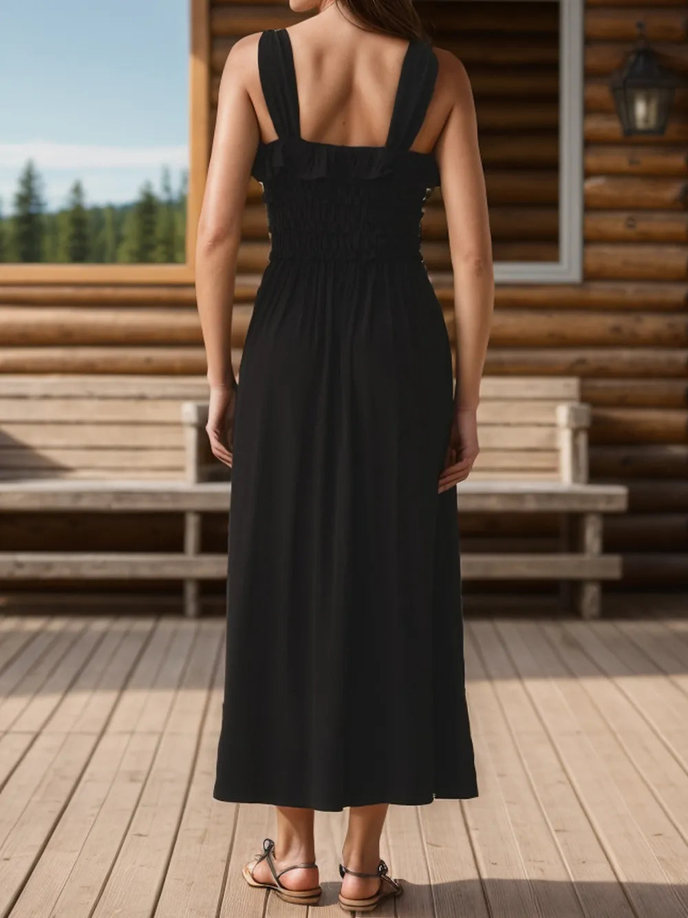French women's dress for beach leisure vacation