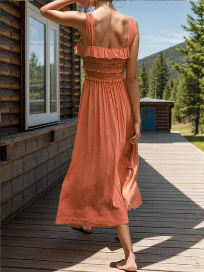 French women's dress for beach leisure vacation