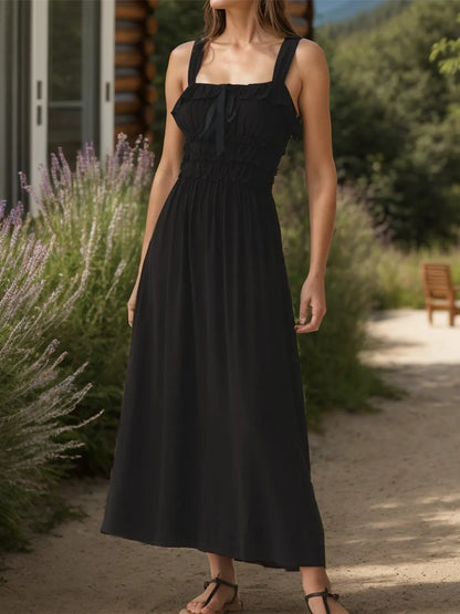 French women's dress for beach leisure vacation